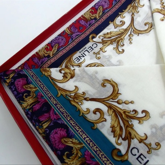 AUTH Celine 3 Piece Scarf Hair Tie Set - Picture 3 of 5